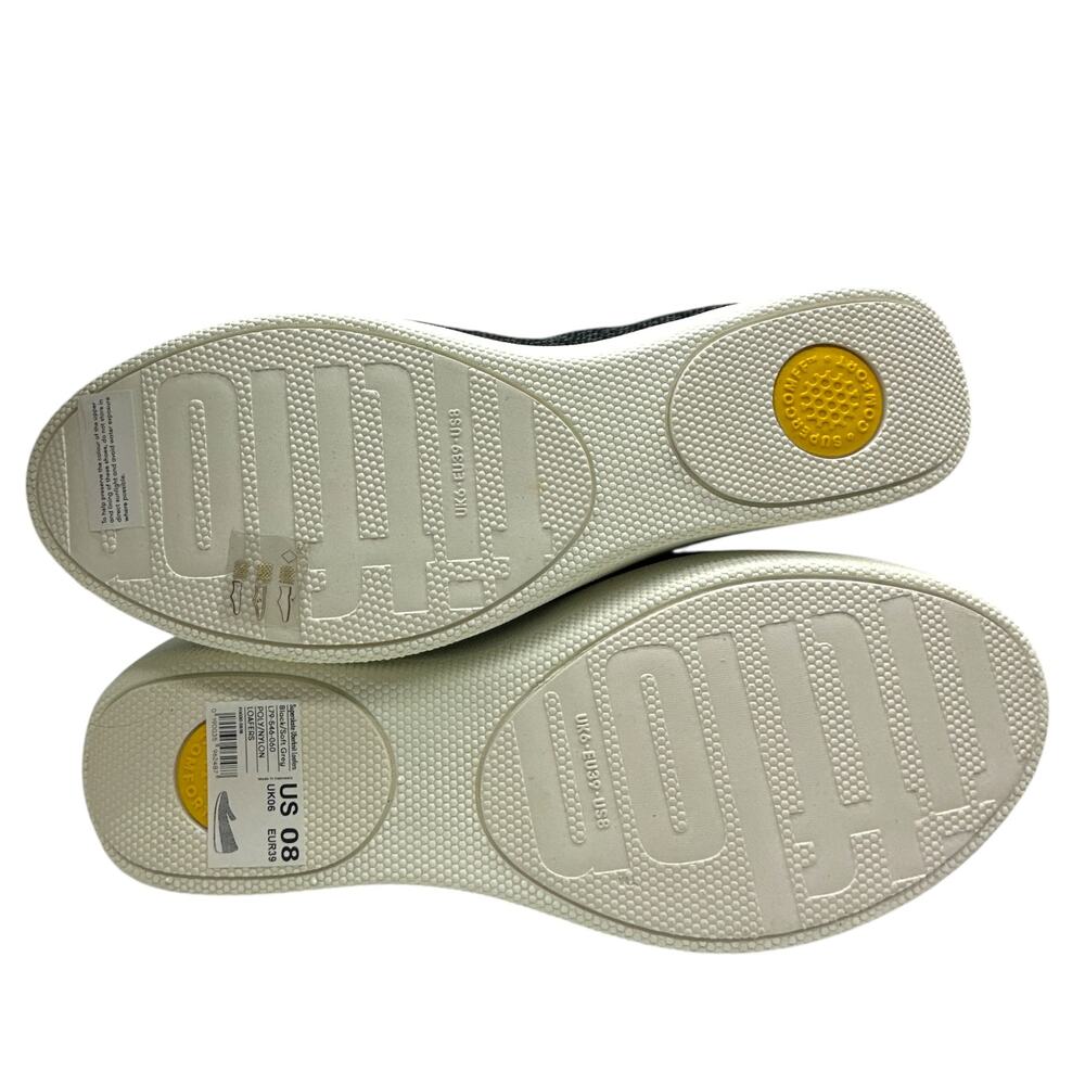 FitFlop Superskate Uberknit Loafers Sneakers Black Gray Women's size 8 - Picture 6 of 7